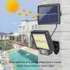 Egonex 120 Cob Led Solar Panel Güneş Enerjili 3 Mod Duvar Lambası