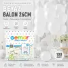 Egonex Gemar Gm-90-01 ( İç Mekan & Beyaz ) Balon ( 10 & 26cm & 100pcs )*1x100