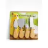 Egonex İbico İ22-400 Cheese Knife Set ( 4pcs ) Peynir Bıçak Seti ( Ahşap Bambu Saplı )*144