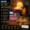 Egonex Phılıps ( 7w = 60w & E27 ) ( Gold Color ) ( Led Filament & Rustik Ampul ) ( 2 Pcs ) Lamba ( 806 Lumen ) ( Cam Gövde )*6=k