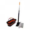 İbico İ21-019 (kendinden Sıkmalı) (katlanır & Tekerli Kovalı) Mop Seti (yedek Bezli)(360° Başlık=11.5x41cm& Sap:130cm)*50
