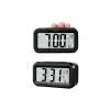 Masaüstü Saat Takvim Termometre Beyaz Siyah