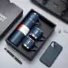 Vacuum Flask Set ( Çantalı ) ( 3pcs Bardaklı ) Renkli Çelik Termos Seti ( 500ml )*50