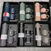 Vacuum Flask Set ( Çantalı ) ( 3pcs Bardaklı ) Renkli Çelik Termos Seti ( 500ml )*50