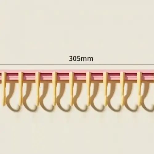 10 Kancalı Raylı Mutfak ve Banyo Düzenleyici Askı 30 cm