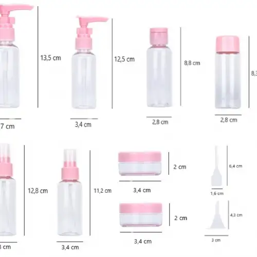 10 Parça Seyahat Sprey Ve Boş Şişe Seti