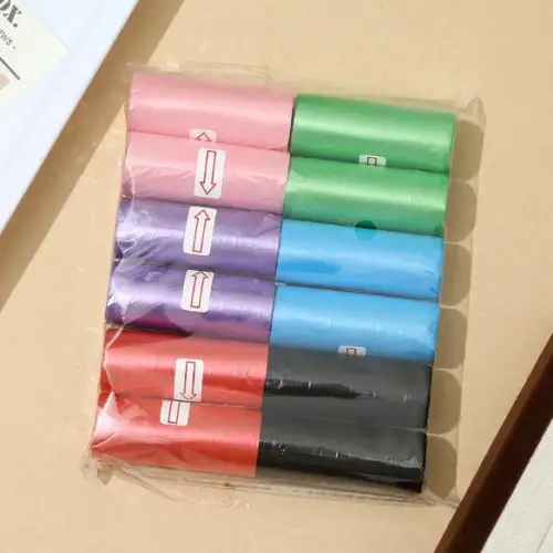 12 Li Köpek Dışkı Poşet Düz Renkli Set