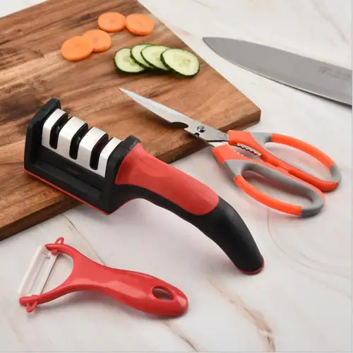 3lü Mutfak Seti Bileme + Makas + Soyacak Egonex