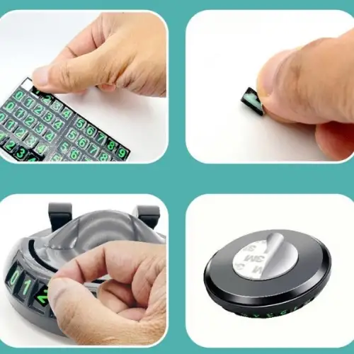 360° Dönebilen Yapışkanlı Numaratörlü Araç Telefon Tutucu