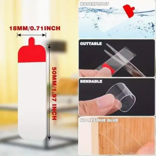 60 Parça Kolay Açılır Güçlü Çift Taraflı Bant 18mm*50mm