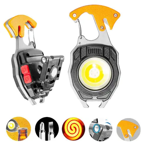 Led Şarj Edilebilir El Feneri Çok Amaçlı Alet Anahtarlık