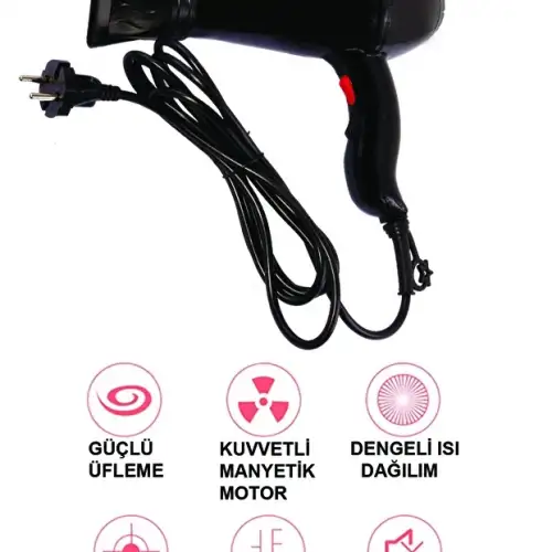 Saç Kurutma Fön Makinesi 2500w Turbo Prokama