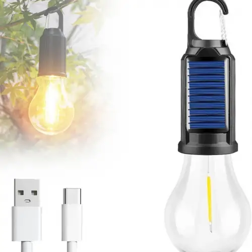 Solar Güneş Enerjili Led Ampul 3 Modlu Uzaktan Kumandalı Solar Camping Lamp
