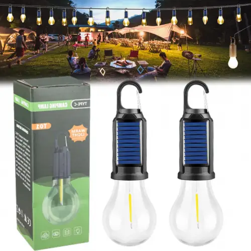 Solar Güneş Enerjili Led Ampul 3 Modlu Uzaktan Kumandalı Solar Camping Lamp