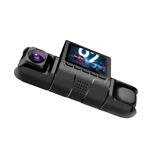 1080p Üçlü Lens Araba Dash Cam Dashcam Ön İç & Arka Hd Araba Dvr 120 ° Açı Döngü Kaydı