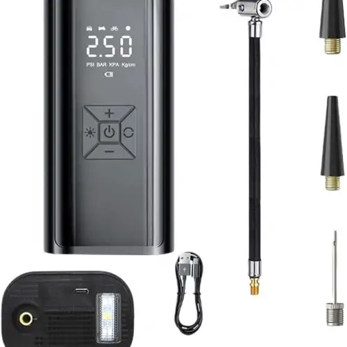 Hava Pompası & Powerbank | 150 Psı Ultra Basınç, LED Işıklı, LCD Ekranlı, 4000MAH Taşınabilir Şarjlı Kompresör