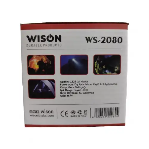 Wison WS-2080 Profesyonel Kafa Lambası 3000 Lümen 40 Watt