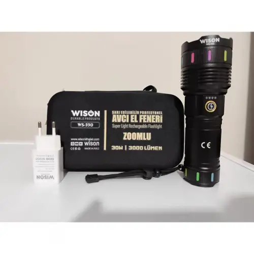 WISON Wison WS-550 30w 3000 Lümen Zoomlu Profosyonel El Feneri