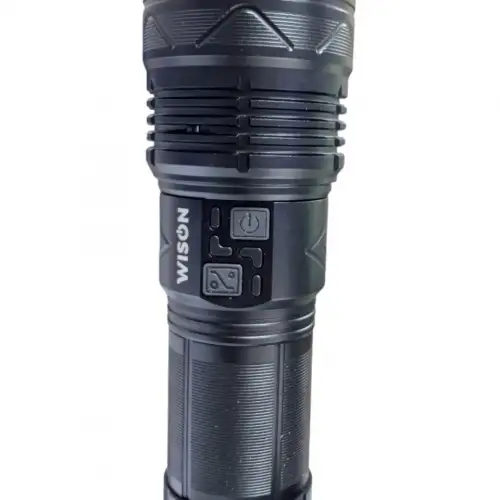 WISON 980 Profesyonel Zoomlu El Feneri | 60W – 7000 Lümen – 13.200 Mah – Type‑c – Metal Gövde