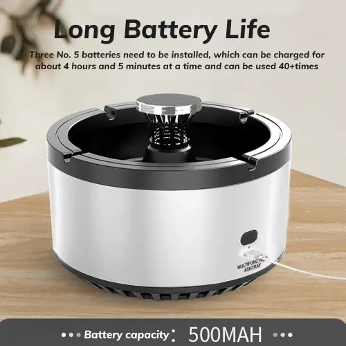 Koku Önleyici Ve Duman Çeken Şarjlı Küllük Egonex