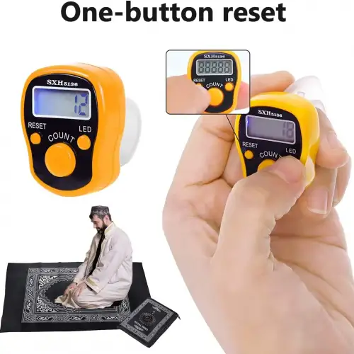 Sesli Işıklı Zikirmatik Dijital Yüzük Her 100de Alarm