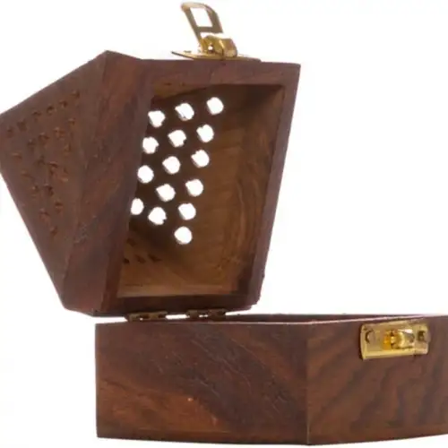 El Yapımı Ahşap Piramit Tütsülük Buhurdanlık – Dekoratif Kule Tütsü Kutusu