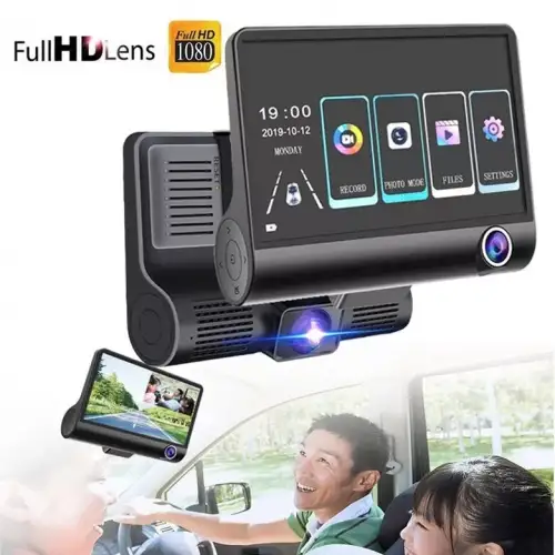 4 İnç Araç İçi Kamera Kaydedici Çift Ön Ve Arka Hd 1080p Gece Görüşlü Araç Kamerası