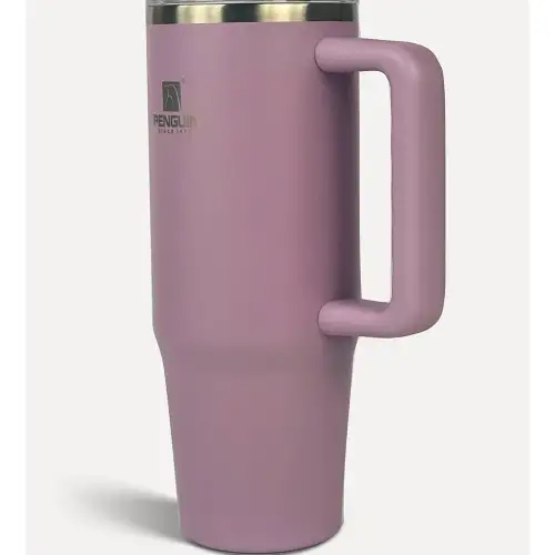 Penguin Termos Pipetli Termos Bardak 900 Ml Paslanmaz Çelik Mor