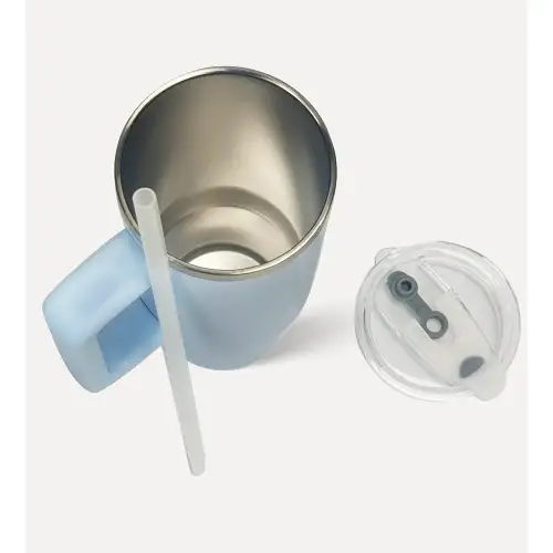 Penguin Termos Pipetli Termos Bardak 900 Ml Paslanmaz Çelik Mavi