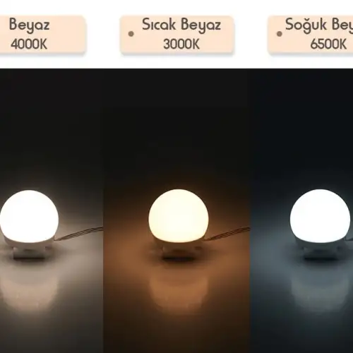 Ayna Üstü Led Makyaj Aydınlatma Işığı Parlaklık Ayarlı 4lü