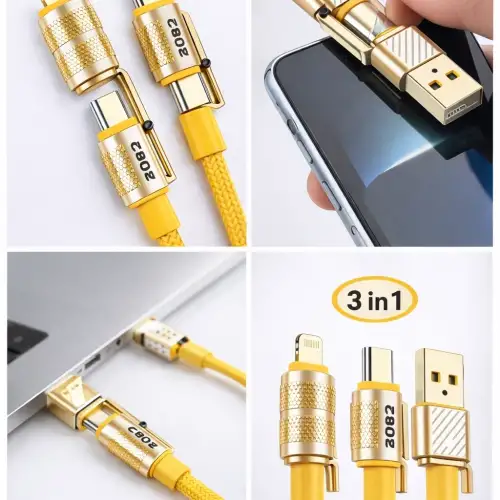 Platoon Pl-8631 4in1 Hızlı Şarj Ve Data Kablosu Type-c / Lightning / Micro Usb