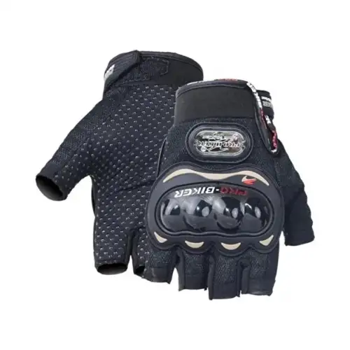 Probiker Motosiklet Eldiven Korumalı Elastik Kumaş Kısa