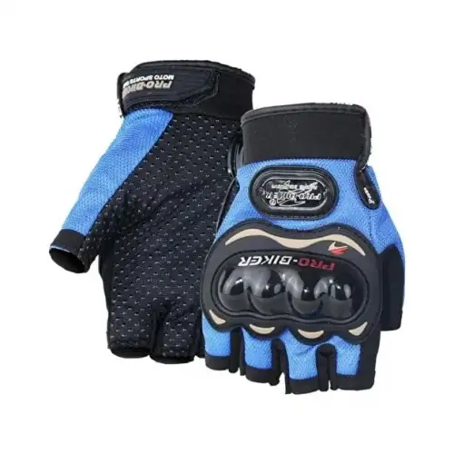 Probiker Motosiklet Eldiven Korumalı Elastik Kumaş Kısa