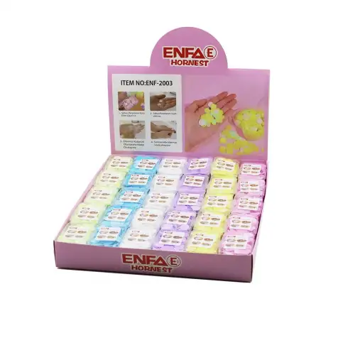Egonex ENFA HORNEST ENF-2003 SEVİMLİ SABUNLAR (MİNİ=1.2-1.5CM) (SEYAHAT & PİKNİK & OKULDA) (160PCS ± 10) (MİX:KALP& YVRLK&ÇİÇEK)*60X12