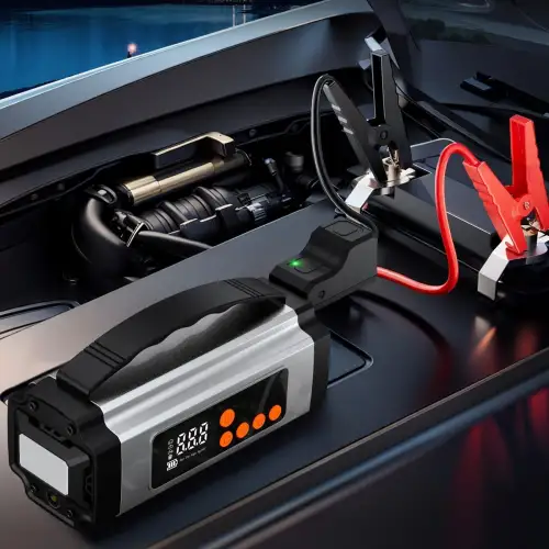Pro Akü Takviye Şarj Cihazı 10000 Mah Akü Takviye Cihazı Akü Şarj Cihazı Lastik Şişirme Pompası 4in1 Jump Starter