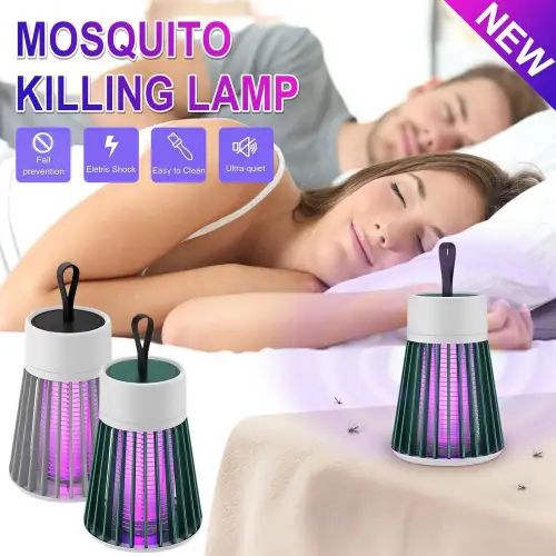 Şarjlı Sinek Öldürücü Sivrisinek Kovucu UV Işıklı Sineksavar Taşınabilir Gece Lambası