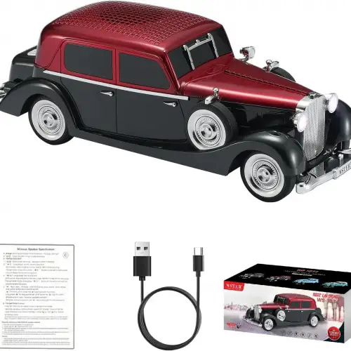 Retro Klasik Araba Bluetooth Hoparlör Kablosuz HD Ses FM Radyo YG-239