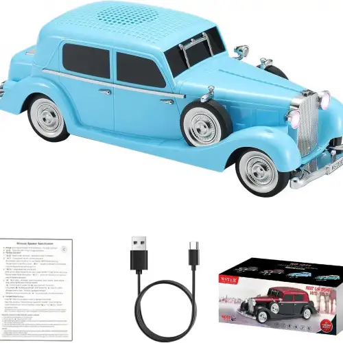 Retro Klasik Araba Bluetooth Hoparlör Kablosuz HD Ses FM Radyo YG-239