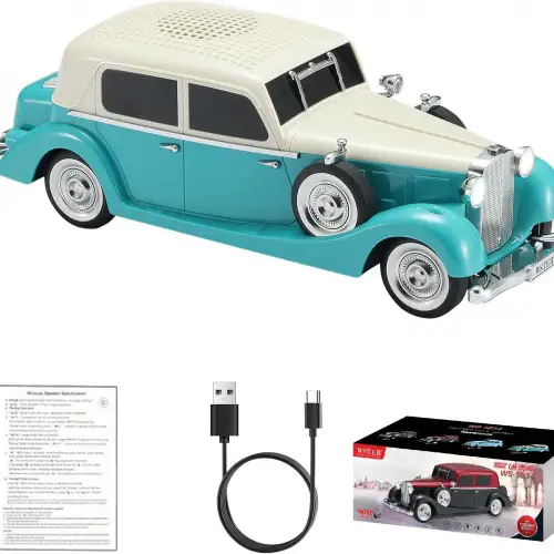 Retro Klasik Araba Bluetooth Hoparlör Kablosuz HD Ses FM Radyo YG-239