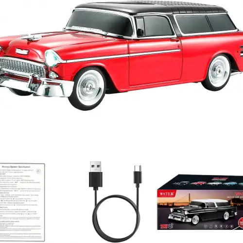 Retro Klasik Araba Bluetooth Hoparlör Kablosuz HD Ses FM Radyo YG-1955