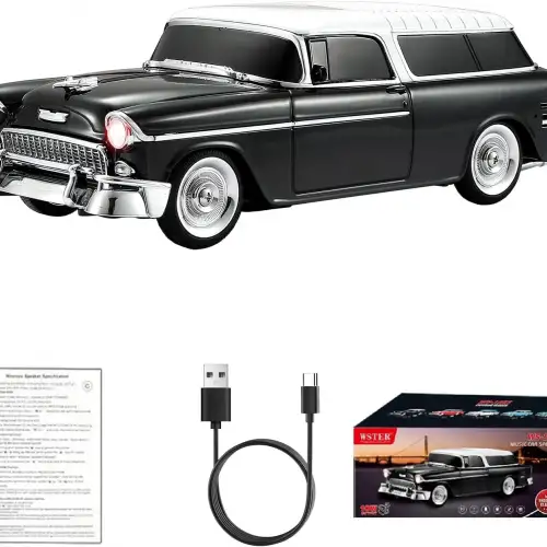 Retro Klasik Araba Bluetooth Hoparlör Kablosuz HD Ses FM Radyo YG-1955