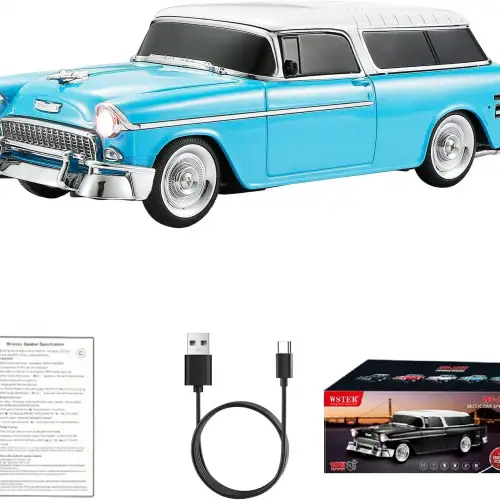 Retro Klasik Araba Bluetooth Hoparlör Kablosuz HD Ses FM Radyo YG-1955