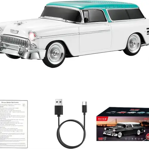 Retro Klasik Araba Bluetooth Hoparlör Kablosuz HD Ses FM Radyo YG-1955