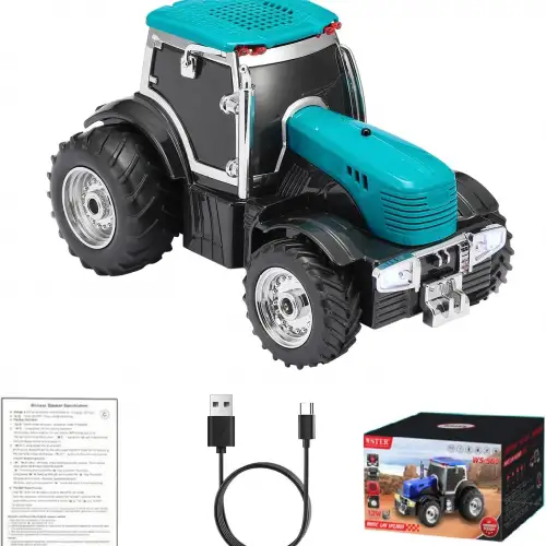 Şarjlı Nostaljik Traktör Tasarımlı Usb/aux Çıkışlı Fm Radyolu Bluetooth Hoparlör Speaker