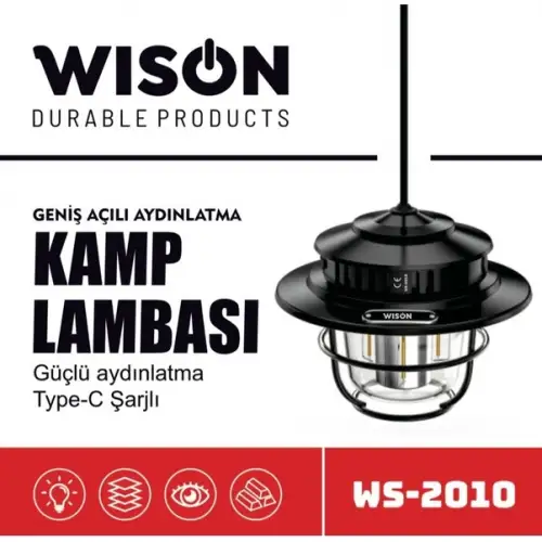 Wison WS-2010 Geniş Açılı Aydınlatma Kamp Lambası
