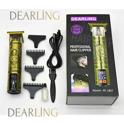 Dearling RF-1867 Profesyonel Saç ve Sakal Tıraş Makinesi - Dijital Göstergeli, Retro Tasarım