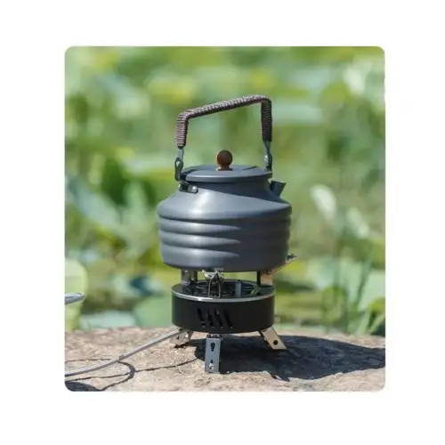 Güçlü Beş Gözlü Kamp Gaz Ocağı, Saklama Çantasıyla Birlikte, Ayarlanabilir ve Katlanabilir Tasarım