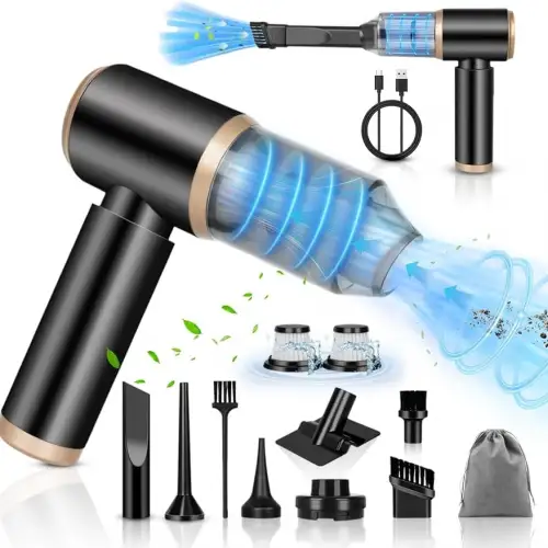 Kablosuz El Tipi Araba Vakum Temizleyici Güçlü Emme Gücü Şarj Edilebilir Kablosuz Araba Vakumu