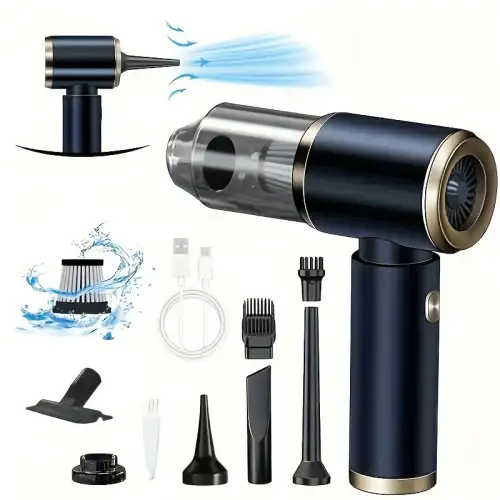 Kablosuz El Tipi Araba Vakum Temizleyici Güçlü Emme Gücü Şarj Edilebilir Kablosuz Araba Vakumu