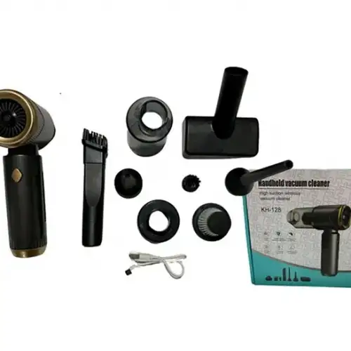 Kablosuz El Tipi Araba Vakum Temizleyici Güçlü Emme Gücü Şarj Edilebilir Kablosuz Araba Vakumu